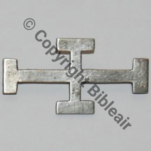 077  1916 A1094NH SPA.77 Metal decoupe 2Anneaux Dos irreg 36x19mm Src.J.J.LECLERC 401Eur03.13 